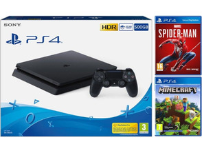 Consola PS4 Slim (500GB) + Marvel Spiderman + Minecraft