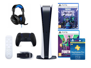 Añadir a la cesta Consola PS5 Digital + Fortnite + 12 Meses PSN + Dualsense + Accesorios Consola PS5 Digital + Fortnite + 12 Meses PSN + Dualsense + Accesorios
