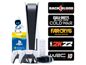 Consola PS5 White + Mandos + 5 Juegos + Accesorios + 12 Meses PSN