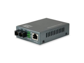 CONVERTIDOR FIBRA MONOMODO SC 60KM RJ45 ETHERNET LEVEL ONE FVT-1104