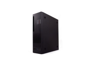 CAJA COOLBOX T360 BLACK MICROATX SLIM CON FUENTE TFX 80PLUS BRONZE VERTICAL Y HORIZONTAL