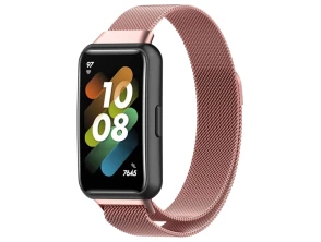 Correa Milanesa Magnética Rosa Huawei Band 7 - CROCOCASE