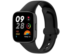 Correa de silicona para Xiaomi Redmi Watch 3 Sports en Negro - CROCOCASE