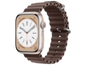 Correa Apple Watch Wave Marrón 42/44/45/49mm - CROCOCASE