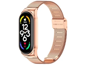 Añadir a la cesta Correa Xiaomi Smart Band 7 Milanesa Clip Dorado Rosa - CROCOCASE Correa Xiaomi Smart Band 7 Milanesa Clip Dorado Rosa - CROCOCASE