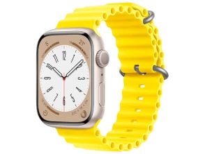 Correa Apple Watch Amarilla 42/44/45/49mm Wave - CROCOCASE
