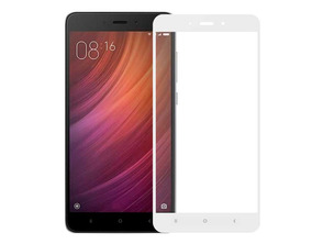 Cristal Templado Completo Curvo 5D - Xiaomi Redmi Note 4 Blanco