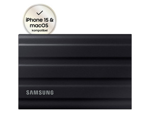 Disco Externo SSD Samsung Portable T7 Shield 4TB/ USB 3.2/ Negro