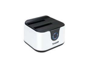 Base de Conexión Tooq TQDS-802DW SATA USB 3.1 Docking Station 2,5"/3,5" Clonación OTB Negra-Blanca