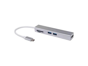DOCKING USB-C EQUIP 133480 - 1xHDMI 4K, 3xUSB-A 3.0, 1x LECTOR DE TARJETAS