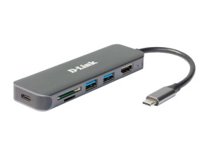 D-LINK DOCKING STATION USB-C 6 EN 1 HDMI LECTOR TARJETAS SUMINISTRO ELÉCTRICO