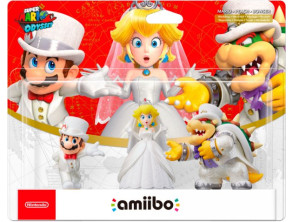 Pack 3 Figuras AMiiBO Super Mario Odyssey: Mario, Peach, Bowser