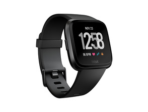 Fitbit versa smartwatch aluminio negro/ negro