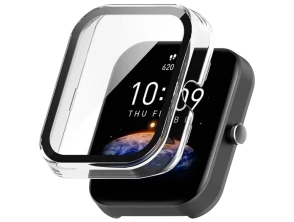 Funda y Cristal Templado Amazfit Bip 3 / Bip 3 Pro Transparente - CROCOCASE