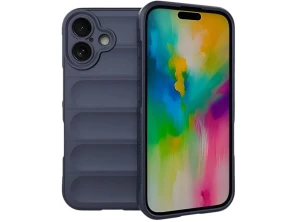 Funda de silicona Wave para iPhone 16 Azul Oscuro - CROCOCASE