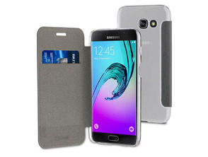 Funda Folio Gris Trasera Transparente Samsung Galaxy A5 2017 Muvit