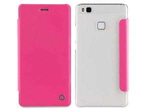 Funda Folio Rosa parte Trasera Transparente Huawei P9 Lite Muvit