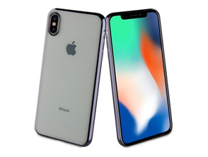 Funda iPhone XS Max Bling Transparente Muvit Life Negro