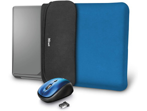 Funda + Ratón Inalámbrico Trust Yvo 15.6" Azul