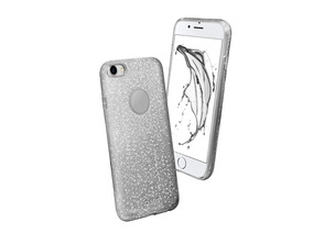 Funda Sparky Glitter iPhone 7 Plata SBS