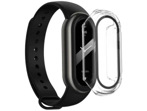 Funda PC + Cristal Templado Xiaomi Mi Smart Band 8 Transparente - Marca CROCOCASE