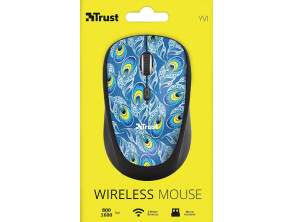TRUST YVI WIRELESS COMPACT MOUSE PEACOCK (SENSOR OPTICO DE 800 - 1.600 PPP REALES)