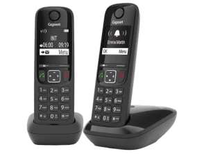 Gigaset AS690 Duo Teléfono Fijo Negro - Tecnología DECT/analógica