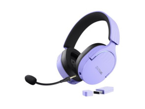 HEADSET BLUETOOTH TRUST GAMING FAYZO GXT 491 LILA - MICROFONO DESMONTABLE Y FLEX