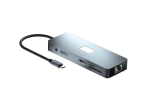 Añadir a la cesta Hub USB-C 11 en 1 a HDMI/VGA/RJ45/USB 3.2 - Plata 100W Hub USB-C 11 en 1 a HDMI/VGA/RJ45/USB 3.2 - Plata 100W