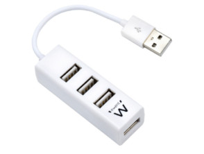 HUB Ewent EW1122 4 puertos (USB 2.0) Blanco