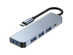 Añadir a la cesta Hub USB 5 en 1 Tipo C+USB 3.0 Plata - Modelo 2301T Hub USB 5 en 1 Tipo C+USB 3.0 Plata - Modelo 2301T