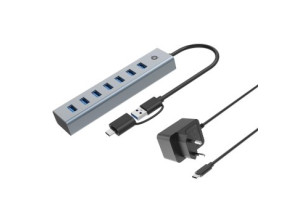 HUB USB TYPE C CONCEPTRONIC 7 PUERTOS HUBBIES21GP USB 3.0 CON ALIMENTADOR