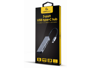 Hub Usb Tipo-c De 3 Puertos Usb 3.1 Y Usb 2.0 Con Lector De Tarjetas