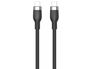 Añadir a la cesta Cable USB-C a USB-C de silicona de 240 W HyperJuice (6ft/2m) - Negro Cable USB-C a USB-C de silicona de 240 W HyperJuice (6ft/2m) - Negro