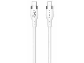 Añadir a la cesta Cable USB-C a USB-C de silicona de 240 W HyperJuice (6ft/2m) - Blanco Cable USB-C a USB-C de silicona de 240 W HyperJuice (6ft/2m) - Blanco