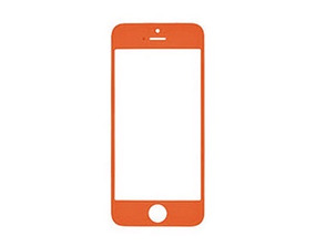 Cristal frontal iPhone 5/5S/5C/SE Naranja