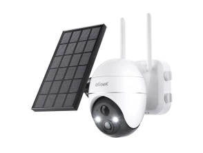 ieGeek ZS-GX4S Cámara de Seguridad WiFi Solar 5MP/QHD IP65 Blanco