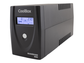 SAI COOLBOX GUARDIAN 3 800VA CON LCD 480W 2xSCHUKO COLOR NEGRO