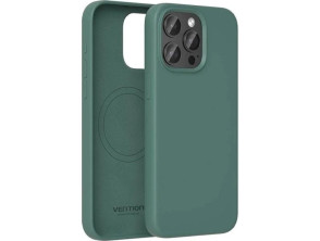 FUNDA SILICONA MAGSAFE IPHONE 15 PLUS VERDE CIPRÉS VENTION - Accesorio Magsafe para iPhone 15 Plus por Vention en color Verde Ciprés