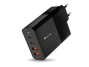 CARGADOR DE PARED NEGRO NGS GaN2 100W 2xUSB-C + 2xUSB-A
