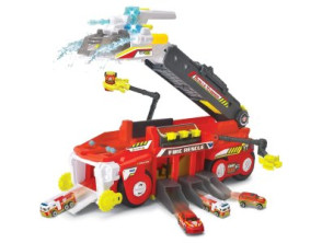 Juguete Camión de Bomberos Dickie Toys con Luces y Sonidos - Lanzador de Agua y Coches