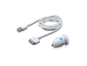 Kit Apple Cargador para Coche 2 USB 5V 2A y Cable USB Apple Conceptronic