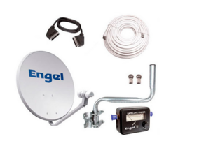 KIT SATELITE ANTENA 60CM+LNB+LOCALIZADOR+KIT INSTALACION