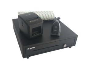 Añadir a la cesta Kit TPV APPROX Cajón Negro + Scanner + Impresora Térmica USB + Papel CYT8060BPA Kit TPV APPROX Cajón Negro + Scanner + Impresora Térmica USB + Papel CYT8060BPA