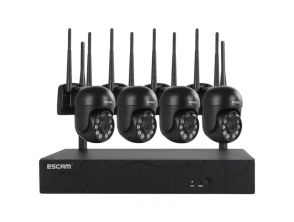 Kit de Videovigilancia IP Escam WNK614 Wifi 3MP con 4 Cámaras