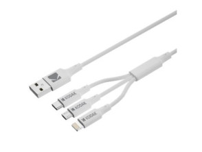 Añadir a la cesta CABLE USB-A 3en1 1M Kodak Lightning MicroUSB USB-C CABLE USB-A 3en1 1M Kodak Lightning MicroUSB USB-C