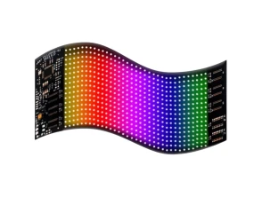 Pantalla LED RGB flexible para coche 19 x 96 con Bluetooth Negro