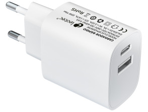 Leotec Cargador 20W 1xUSB-C PD + 1x USB-A Blanco