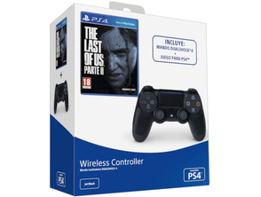 Mando Dualshock 4 Jet Black + The Last of Us Parte II