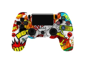 Mando PS4 Powergaming V2 Flames - Gamepad Inmersivo para Juegos